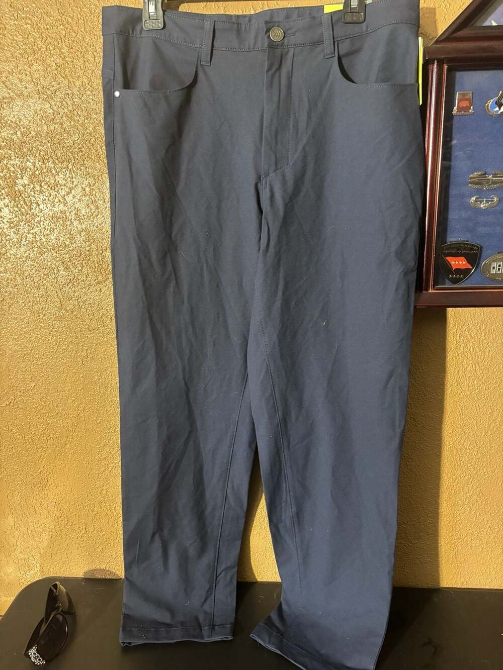 All in Motion Men's 34x30 Navy Blue 5-Pocket Golf Pants